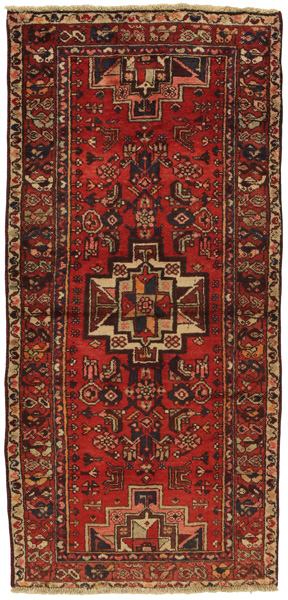 Hamadan - erittäin vanhoja Persialainen matto 200x95