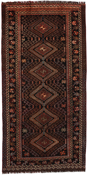 Afshar - erittäin vanhoja Persialainen matto 280x140