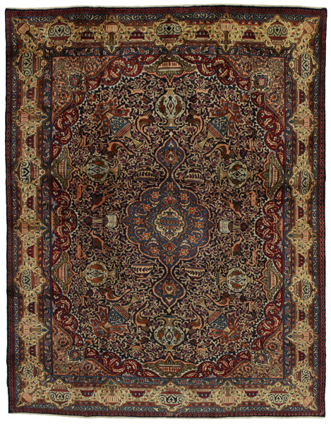 Kashmar - erittäin vanhoja Persialainen matto 392x292