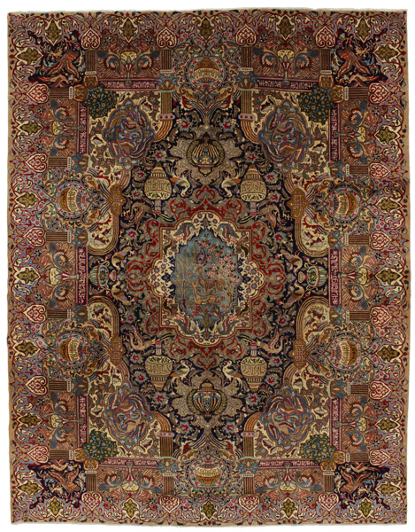 Kashmar - erittäin vanhoja Persialainen matto 393x306