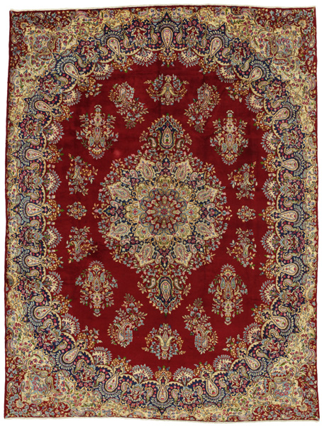 Kerman - erittäin vanhoja Persialainen matto 356x270