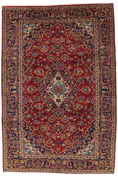 Kashan - erittäin vanhoja Persialainen matto 304x203