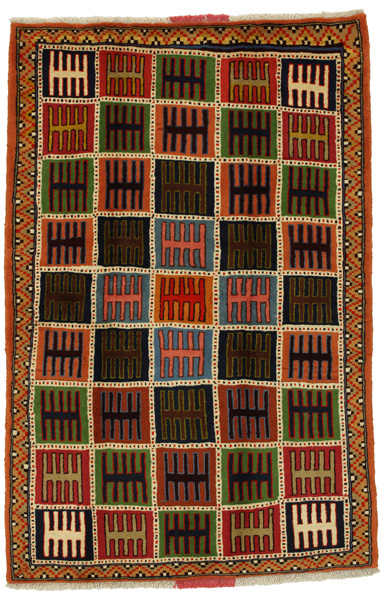 Gabbeh - Bakhtiari Persialainen matto 195x129