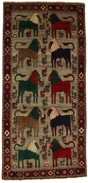 Gabbeh - Bakhtiari Persialainen matto 303x146