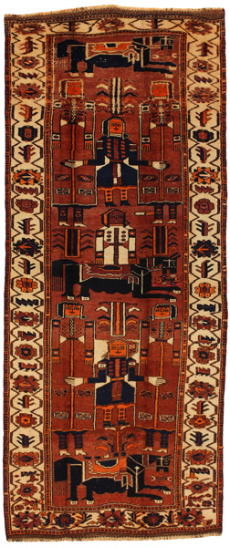 Bakhtiari - Qashqai Persialainen matto 368x154