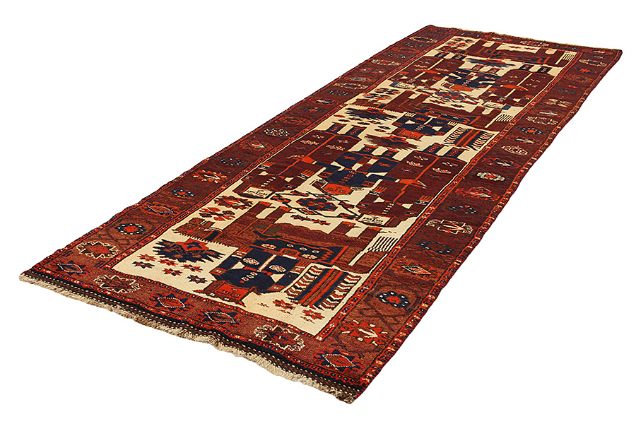 Bakhtiari - Qashqai Persialainen matto 420x148 - Kuva 2