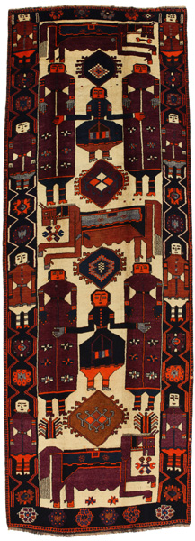 Bakhtiari - Qashqai Persialainen matto 436x154
