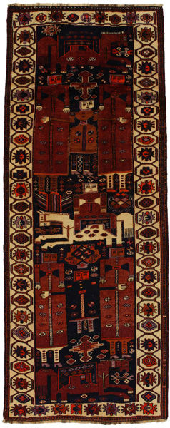 Bakhtiari - Qashqai Persialainen matto 369x142