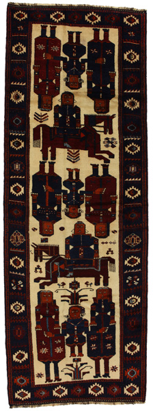 Bakhtiari - Qashqai Persialainen matto 400x140