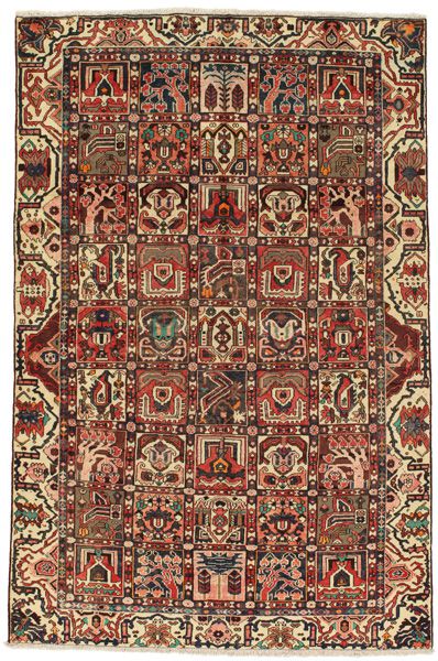 Bakhtiari - erittäin vanhoja Persialainen matto 285x186