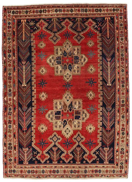Afshar - erittäin vanhoja Persialainen matto 220x157