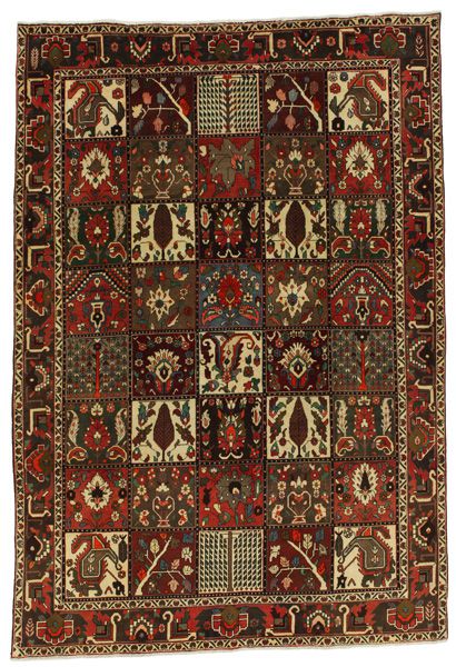Bakhtiari - erittäin vanhoja Persialainen matto 298x203