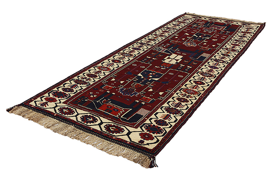 Bakhtiari - Qashqai Persialainen matto 402x142 - Kuva 2