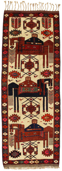 Bakhtiari - Gabbeh Persialainen matto 398x143