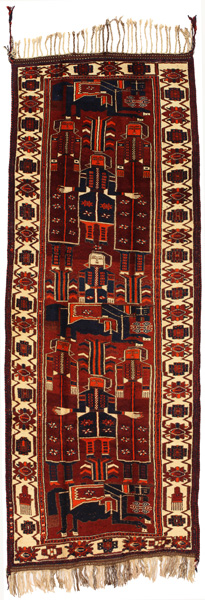Bakhtiari - Qashqai Persialainen matto 413x153