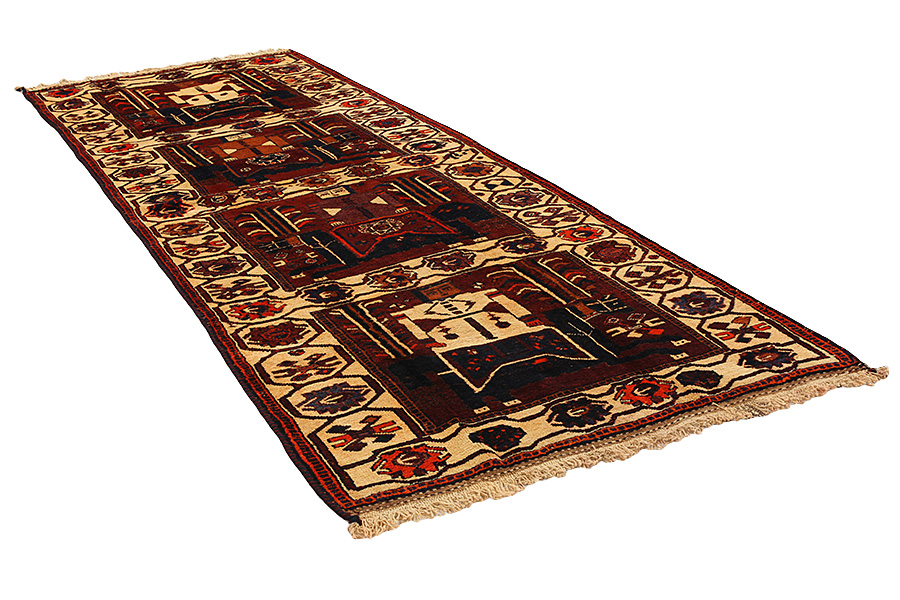 Bakhtiari - Qashqai Persialainen matto 412x154 - Kuva 1