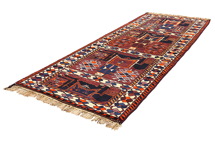 Bakhtiari - Qashqai Persialainen matto 401x148 - Kuva 2