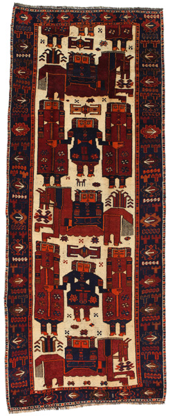 Bakhtiari - Qashqai Persialainen matto 369x146